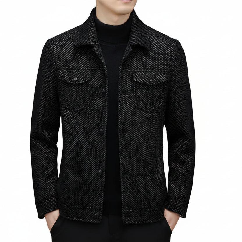 Men'S Thick Casual Coat High Quality Lapel Trend Spring Autumn Jacket 2025 New Middle-Aged Dad Wear Top All
