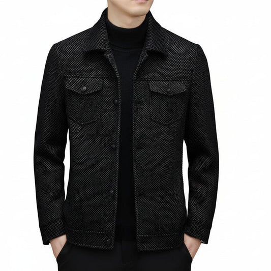 Men'S Thick Casual Coat High Quality Lapel Trend Spring Autumn Jacket 2025 New Middle-Aged Dad Wear Top All