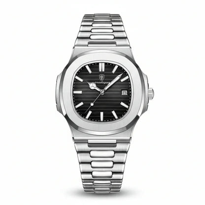 Luxury Watch Business 50 ATM Waterproof Male Clock Luminous Date Stainless Steel Square Quartz Men Watches Reloj Hombre